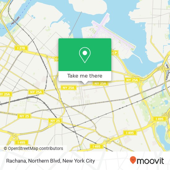 Rachana, Northern Blvd map