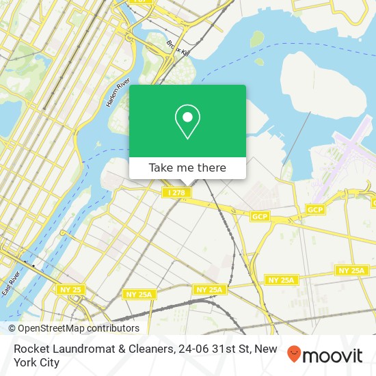 Mapa de Rocket Laundromat & Cleaners, 24-06 31st St