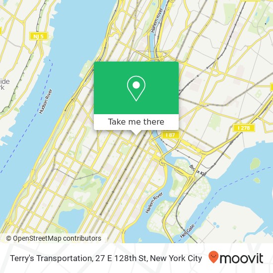 Mapa de Terry's Transportation, 27 E 128th St