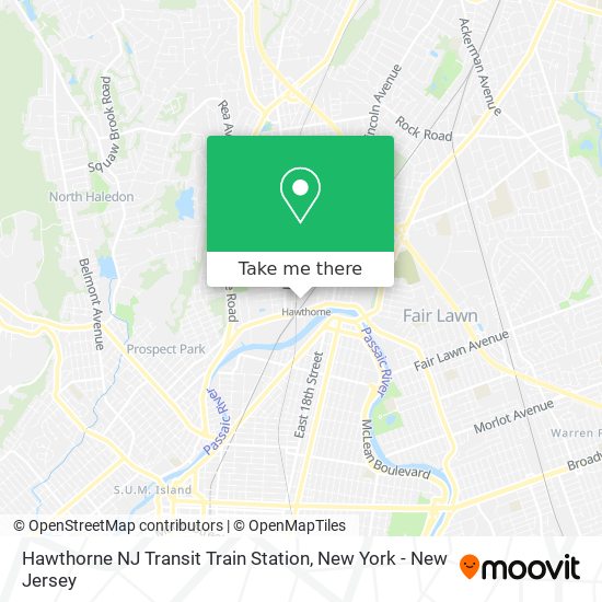 Hawthorne NJ Transit Train Station map