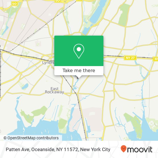 Mapa de Patten Ave, Oceanside, NY 11572