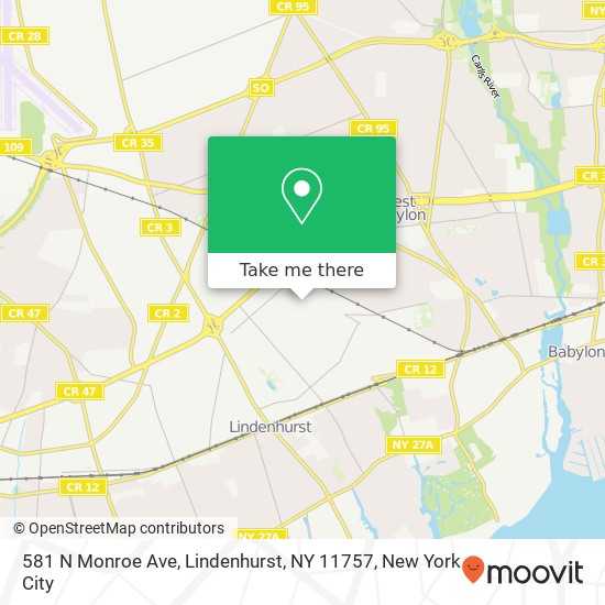 581 N Monroe Ave, Lindenhurst, NY 11757 map