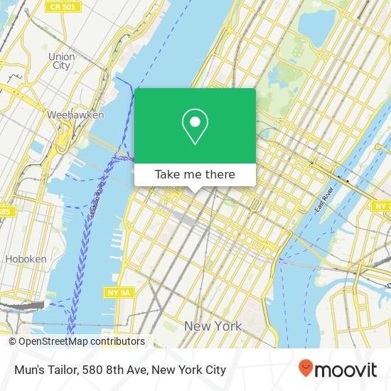 Mapa de Mun's Tailor, 580 8th Ave