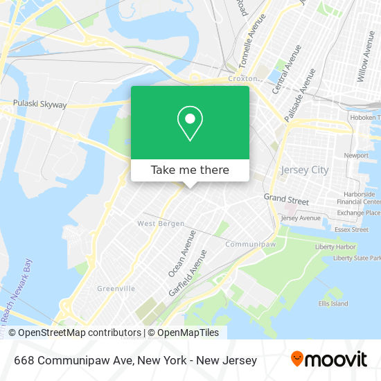 Mapa de 668 Communipaw Ave