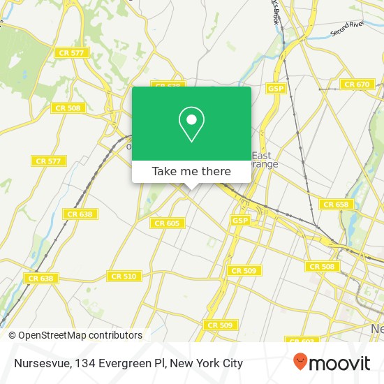 Mapa de Nursesvue, 134 Evergreen Pl
