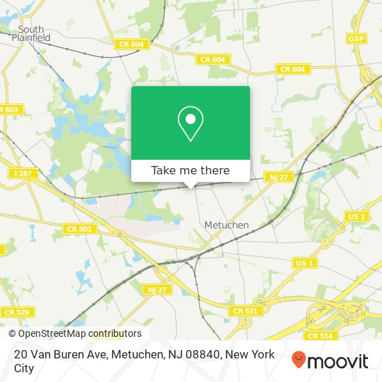 20 Van Buren Ave, Metuchen, NJ 08840 map