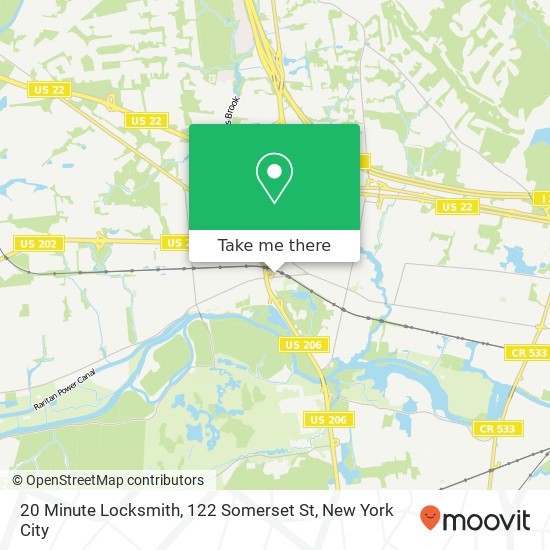 20 Minute Locksmith, 122 Somerset St map