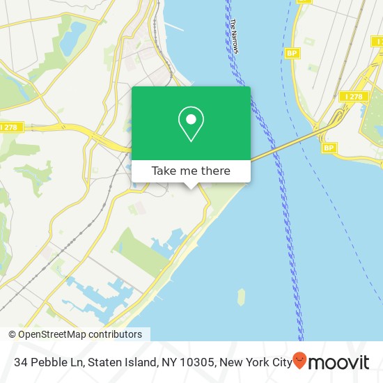 Mapa de 34 Pebble Ln, Staten Island, NY 10305