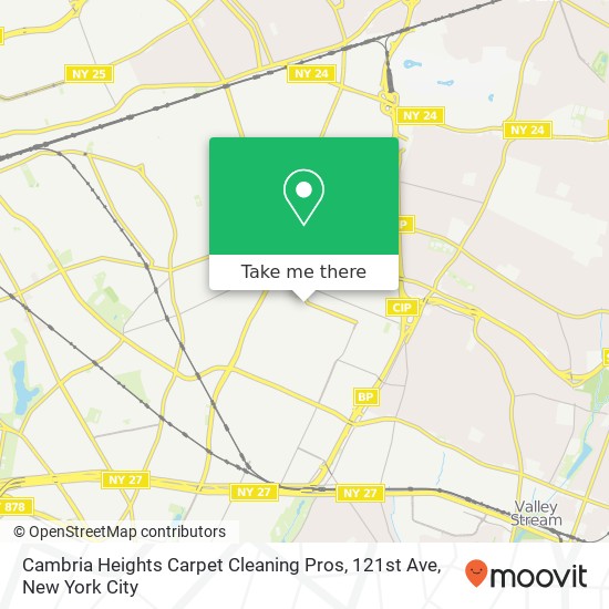 Cambria Heights Carpet Cleaning Pros, 121st Ave map