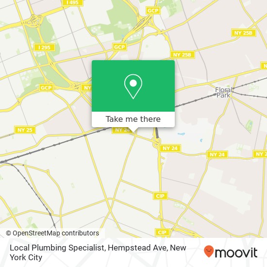 Local Plumbing Specialist, Hempstead Ave map