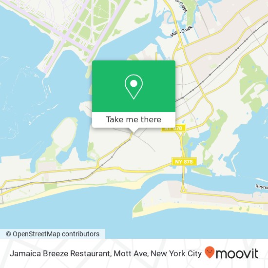 Jamaica Breeze Restaurant, Mott Ave map