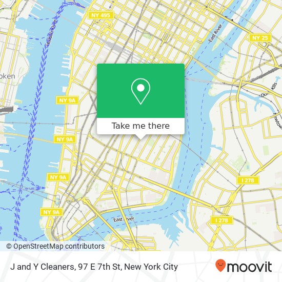 Mapa de J and Y Cleaners, 97 E 7th St
