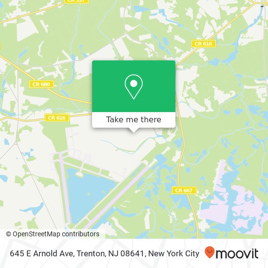 Mapa de 645 E Arnold Ave, Trenton, NJ 08641