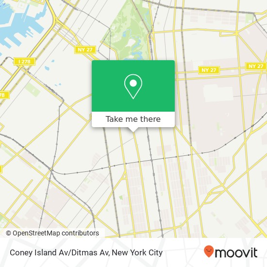 Coney Island Av/Ditmas Av map