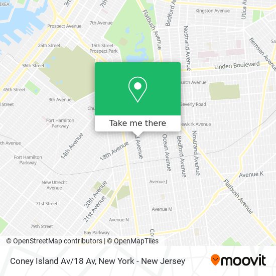 Coney Island Av/18 Av map