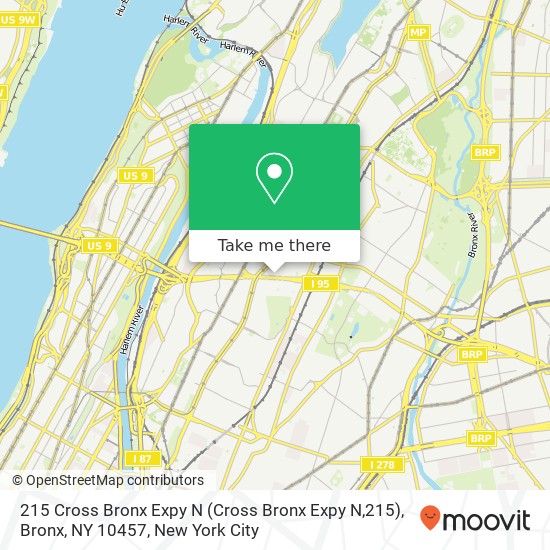 215 Cross Bronx Expy N (Cross Bronx Expy N,215), Bronx, NY 10457 map