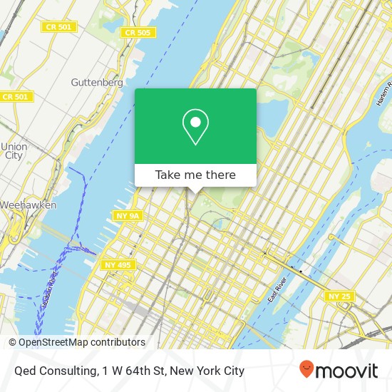 Mapa de Qed Consulting, 1 W 64th St