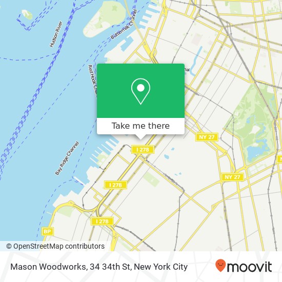 Mapa de Mason Woodworks, 34 34th St