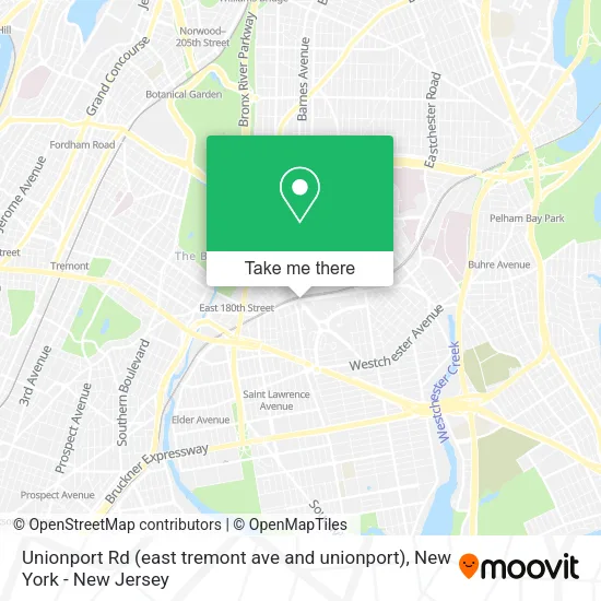 Unionport Rd (east tremont ave and unionport) map