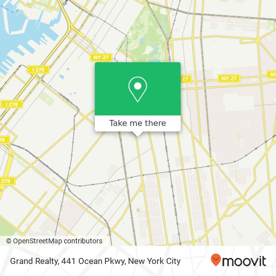 Mapa de Grand Realty, 441 Ocean Pkwy