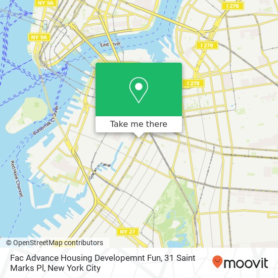 Fac Advance Housing Developemnt Fun, 31 Saint Marks Pl map