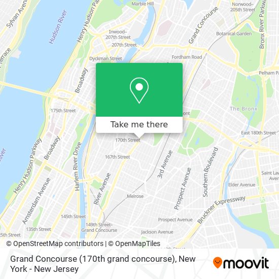 Grand Concourse (170th grand concourse) map