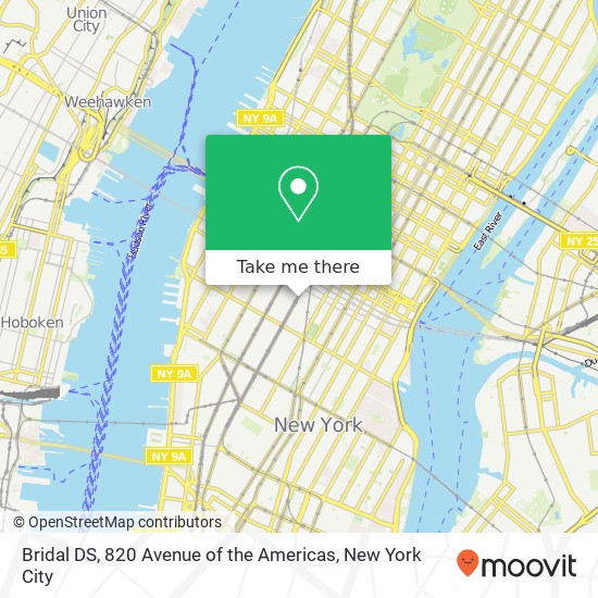 Bridal DS, 820 Avenue of the Americas map