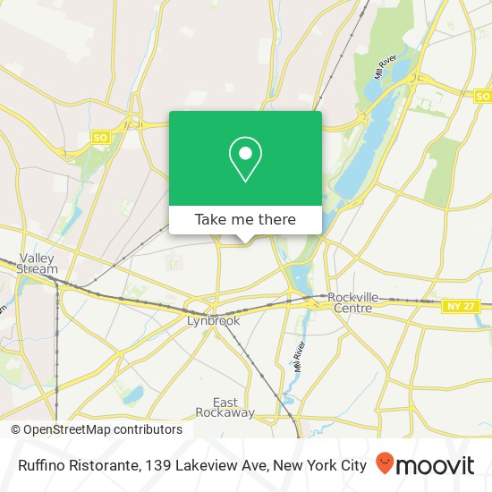 Ruffino Ristorante, 139 Lakeview Ave map