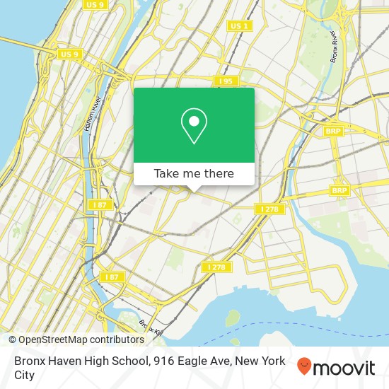 Mapa de Bronx Haven High School, 916 Eagle Ave