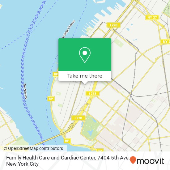 Mapa de Family Health Care and Cardiac Center, 7404 5th Ave