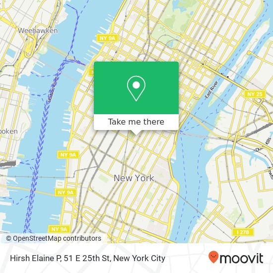 Mapa de Hirsh Elaine P, 51 E 25th St