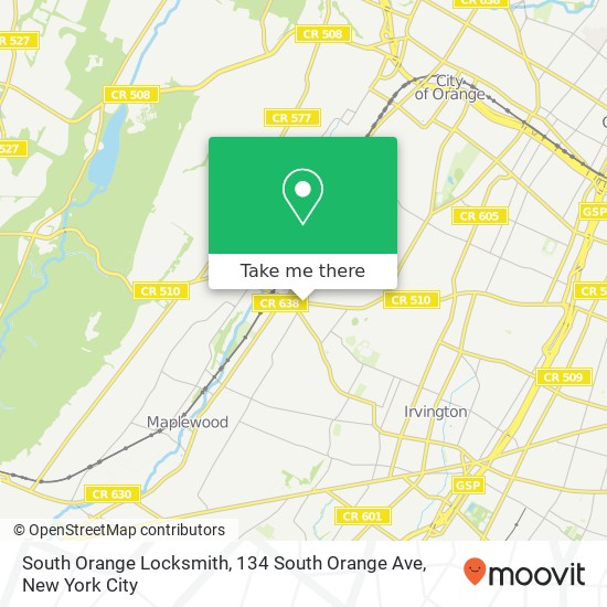 Mapa de South Orange Locksmith, 134 South Orange Ave
