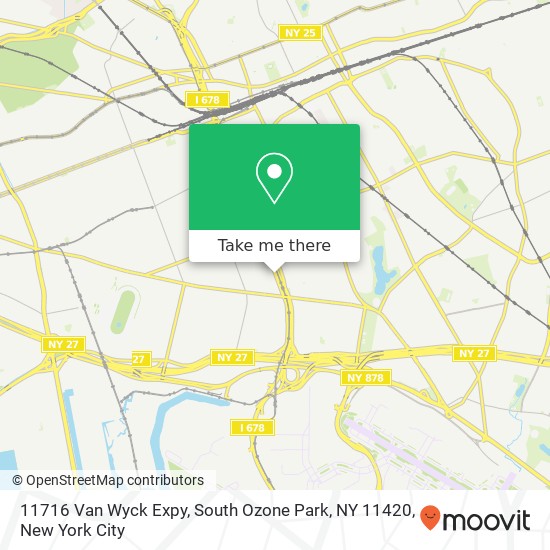 Mapa de 11716 Van Wyck Expy, South Ozone Park, NY 11420