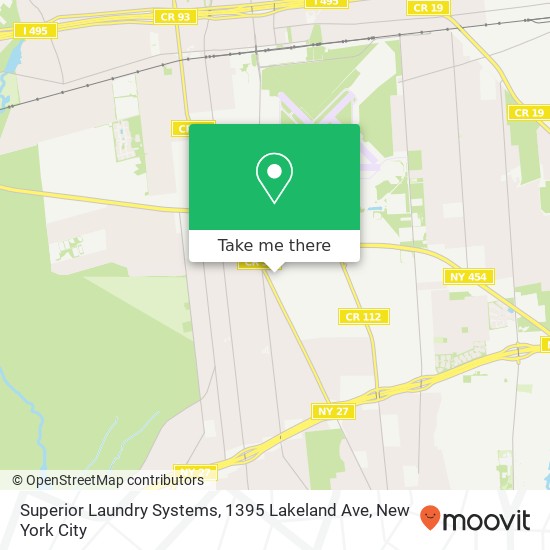 Mapa de Superior Laundry Systems, 1395 Lakeland Ave