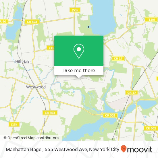 Manhattan Bagel, 655 Westwood Ave map