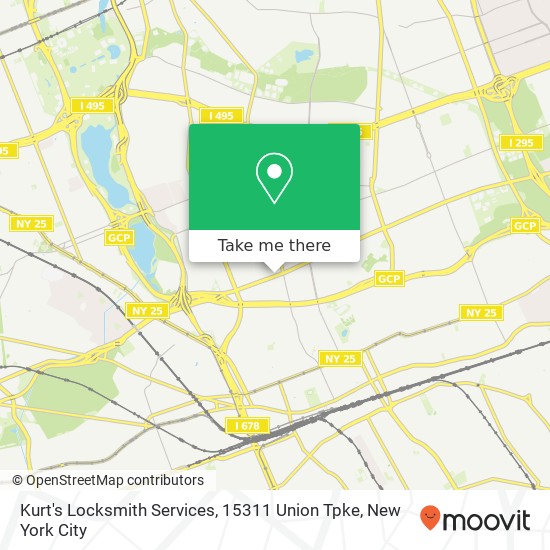 Kurt's Locksmith Services, 15311 Union Tpke map