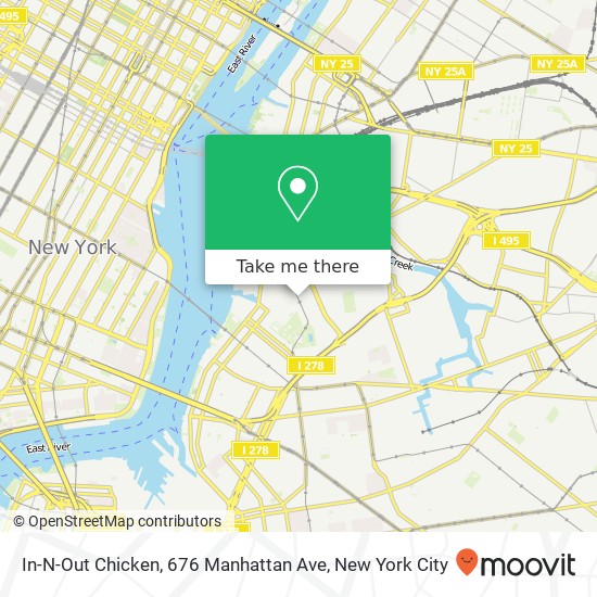 Mapa de In-N-Out Chicken, 676 Manhattan Ave