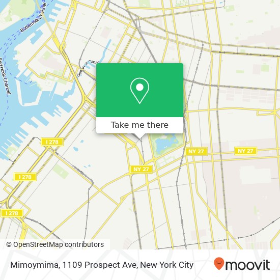 Mimoymima, 1109 Prospect Ave map