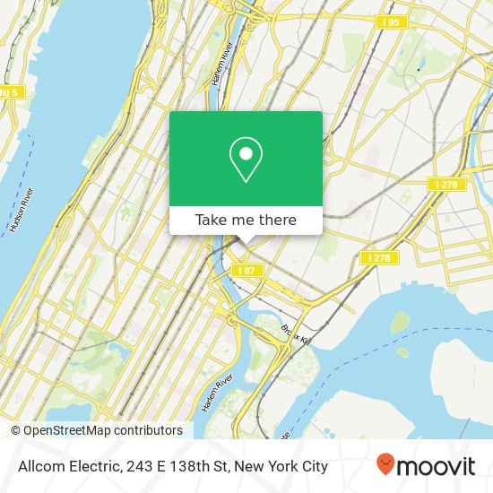 Mapa de Allcom Electric, 243 E 138th St