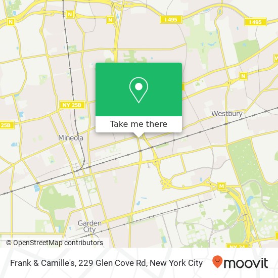 Frank & Camille's, 229 Glen Cove Rd map