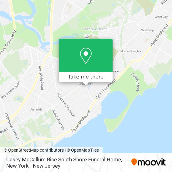 Mapa de Casey McCallum Rice South Shore Funeral Home