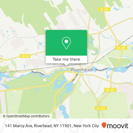 Mapa de 141 Marcy Ave, Riverhead, NY 11901