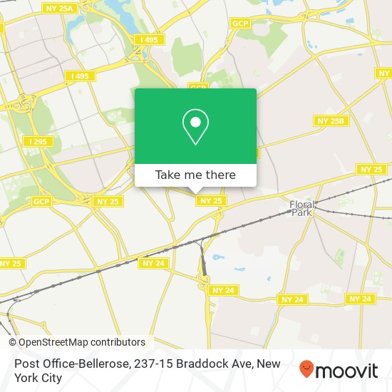 Mapa de Post Office-Bellerose, 237-15 Braddock Ave
