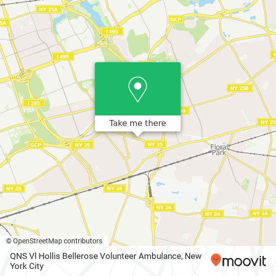 QNS Vl Hollis Bellerose Volunteer Ambulance map