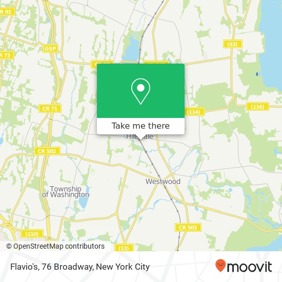 Flavio's, 76 Broadway map