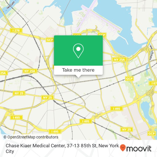 Mapa de Chase Kiaer Medical Center, 37-13 85th St