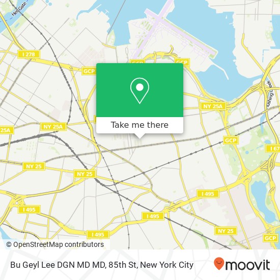 Mapa de Bu Geyl Lee DGN MD MD, 85th St