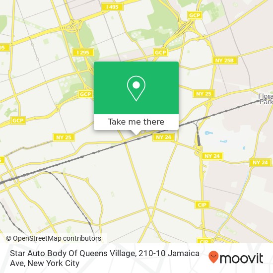 Mapa de Star Auto Body Of Queens Village, 210-10 Jamaica Ave