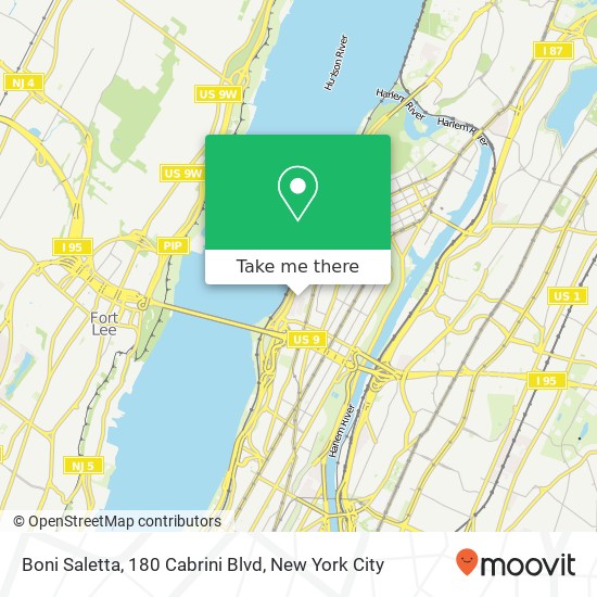 Mapa de Boni Saletta, 180 Cabrini Blvd