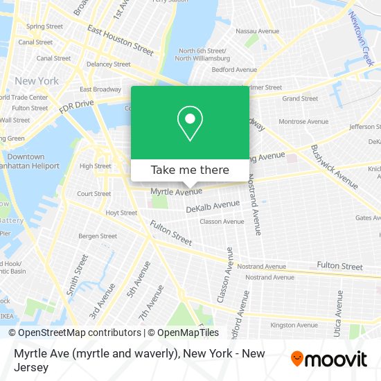 Myrtle Ave (myrtle and waverly) map